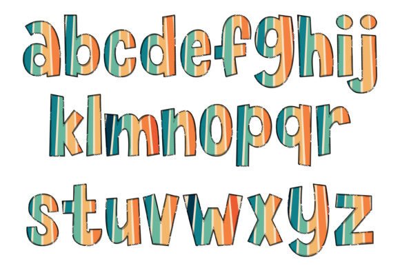 Groovy Rainbow Font - Preview 2