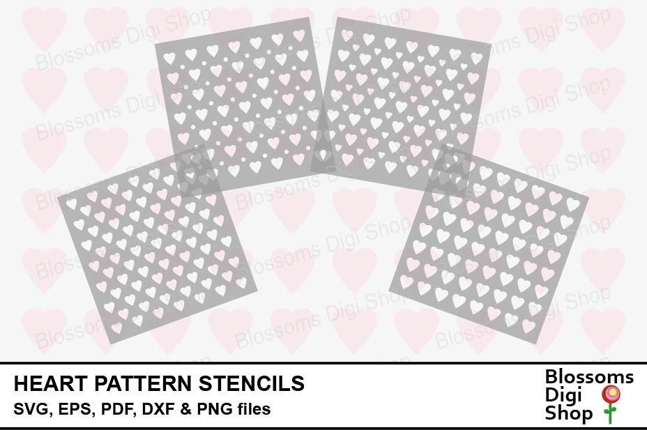 Heart Pattern Stencils