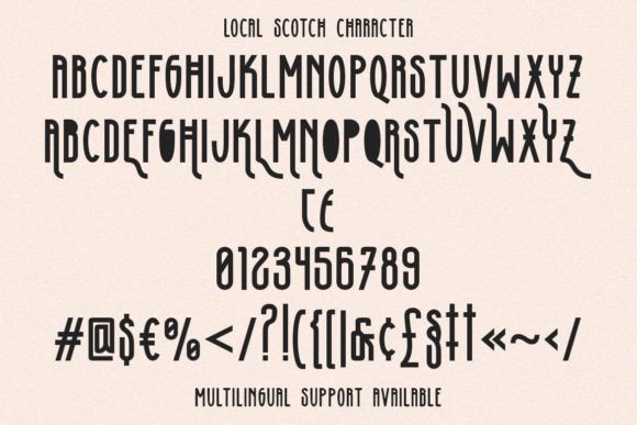 Local Scotch Font PNG with transparent background - Preview 6