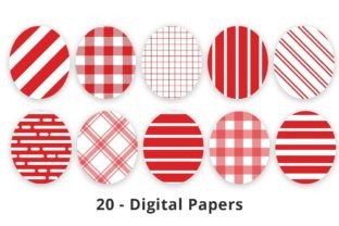 Red Stripes Background Digital Papers Graphic by Lemon Paper Lab ...