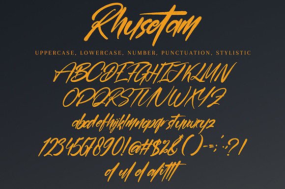Rhusetam Font PNG with transparent background - Preview 5