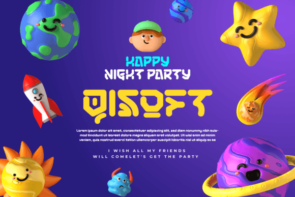 Sazone Font PNG with transparent background - Preview 3
