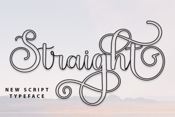 Straight Outline Font by Inermedia STUDIO preview