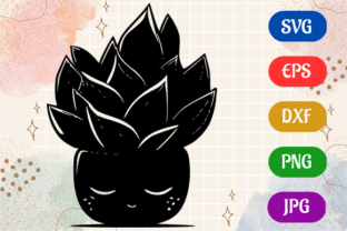 Succulent | Black and White Logo Vector