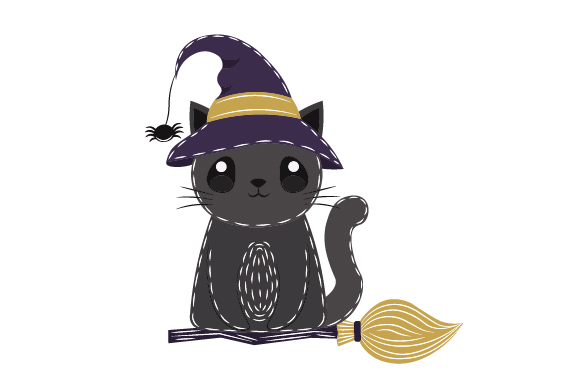 Halloween Cat Witch SVG Cut file by Creative Fabrica Crafts · Creative ...