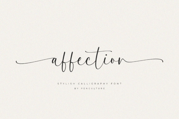 Affection signature font