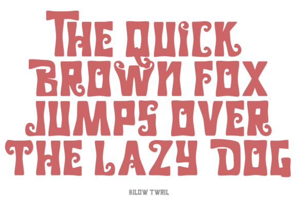 Billow Twril Font - Preview 2