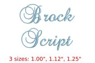Brock Script Embroidery Font · Creative Fabrica