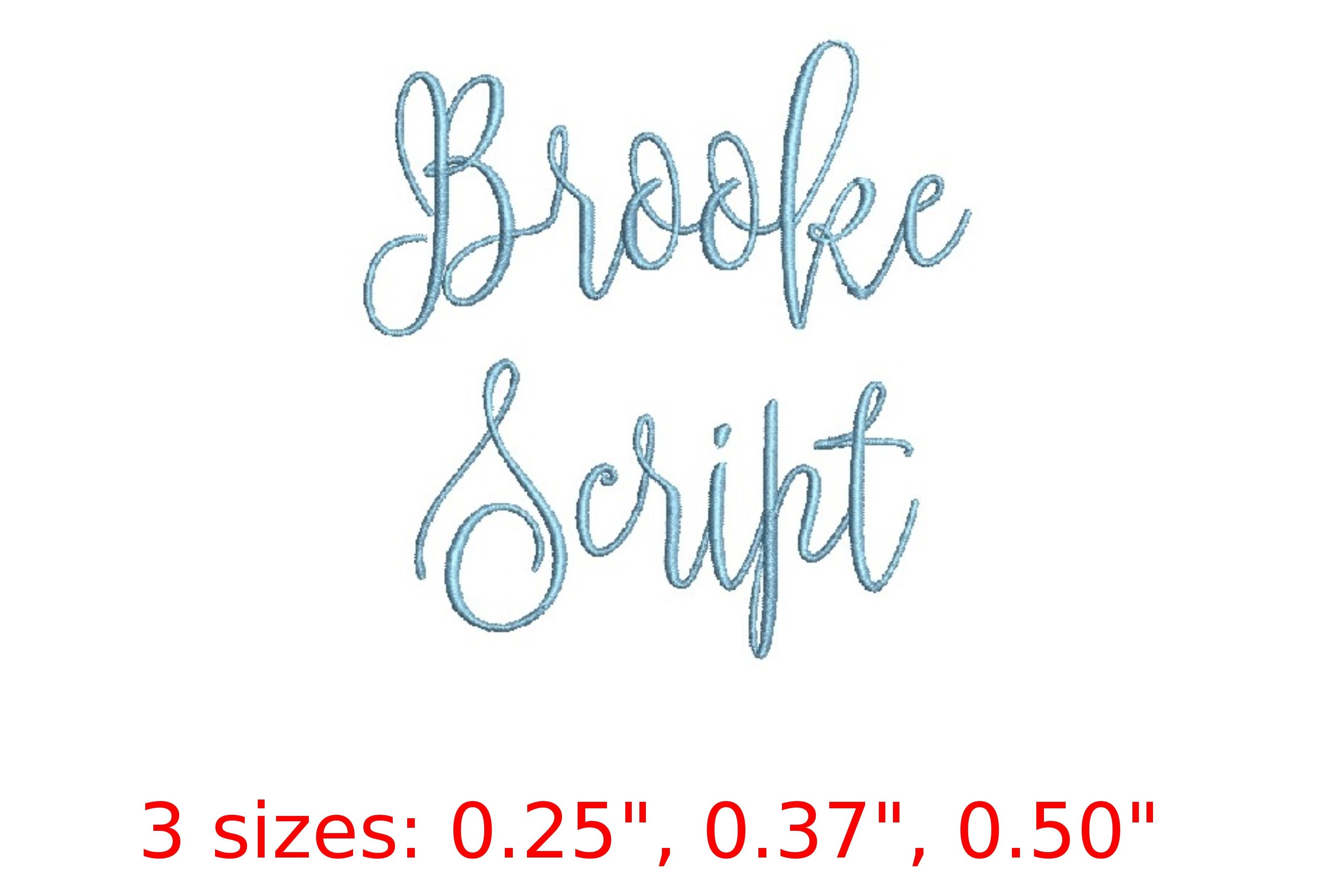 Brooke Script Embroidery Font