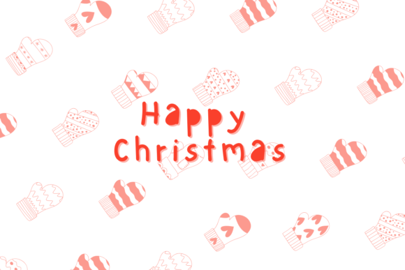 Christmas Gloves Font PNG with transparent background - Preview 4