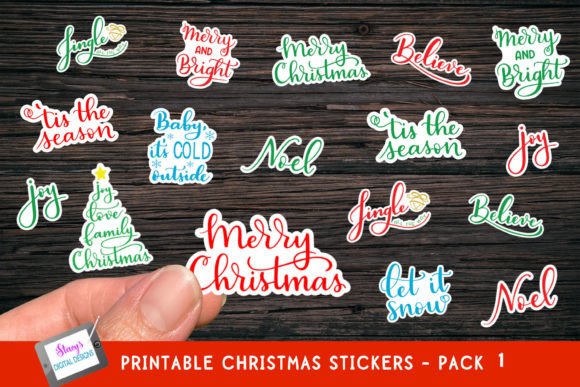 Christmas Stickers - Christmas Words