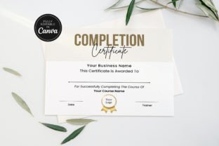 Editable Certificate Completion Template Graphic by SnapyBiz · Creative ...