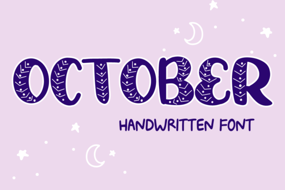 October Font PNG with transparent background - Preview 1