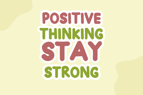 Positive Forward Font PNG with transparent background - Preview 2