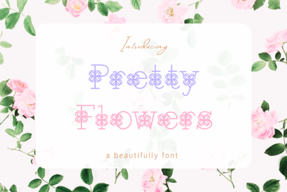 Pretty Flowers Font PNG with transparent background - Preview 1