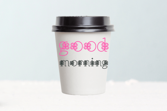 Pretty Flowers Font PNG with transparent background - Preview 2