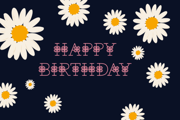 Pretty Flowers Font PNG with transparent background - Preview 6
