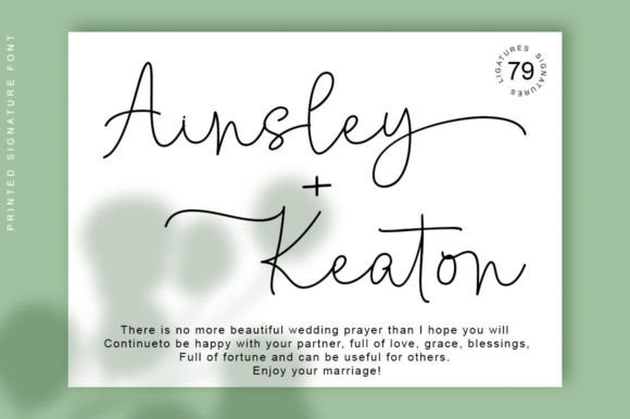 Printed Signature Font PNG with transparent background - Preview 2