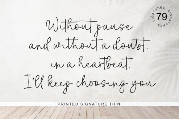 Printed Signature Font PNG with transparent background - Preview 3