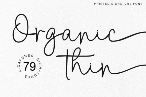 Printed Signature Font PNG with transparent background - Preview 6