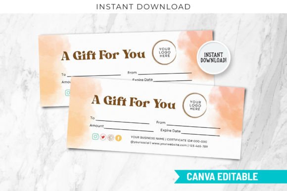 Retro Gift Certificate Template