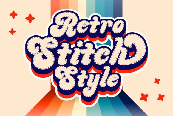 Retro Stitch Font font preview - 2