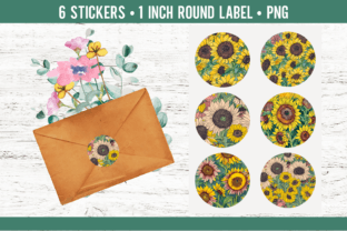 Sunflower Sticker Label Sunflower Sticker Label PNG Graphic by Babydell Art ยท Creative Fabrica