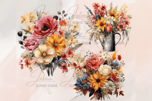 Watercolor Meadow Flowers Clipart PNG Graphic by Jalina Art Studio ...