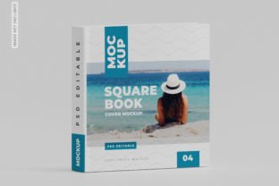 05 PSD Square Book Cover Mockups Graphic by sujhonsharma · Creative Fabrica