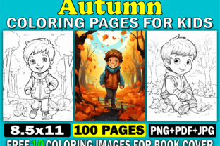 100 Autumn Coloring Pages for Kids Graphic by KDP PRO DESIGN · Creative ...
