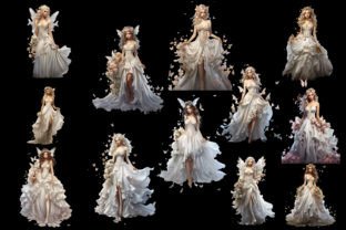 12 Fairy Bride Watercolor Clipart PNG Graphic by printztopbrand ...