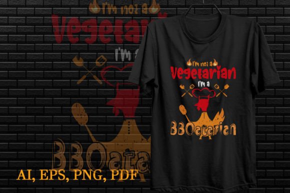 BBQ T Shirt Design,bbq Vector Graphic Print Templates By TypoTee Creations