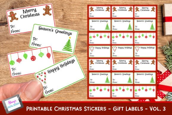 Christmas Stickers - Gift Tags Vol. 3