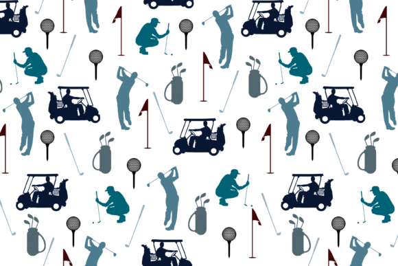 Colorful Golf Seamless Pattern