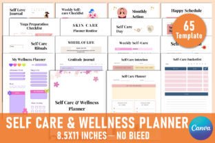 Editable Self Care & Wellness Planner Graphic by Shumaya · Creative Fabrica