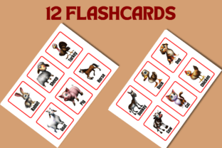 Farm Animals Flashcards Graphic by tagredelgak · Creative Fabrica