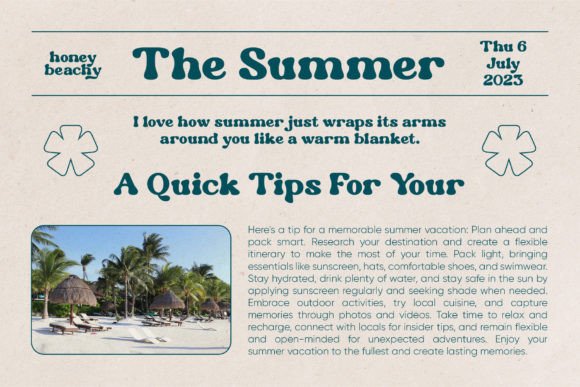 Honey Beachy Font PNG with transparent background - Preview 5