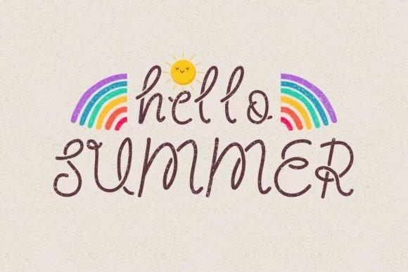 Kissing Rainbow Font PNG with transparent background - Preview 3