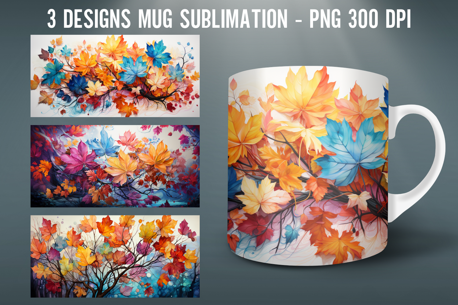 Leaf Autumn Mug Wrap Sublimation