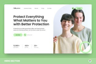 Insurance Protection Section ProtectSure - Insurance Hero Section Graphic by Studio8 · Creative Fabrica