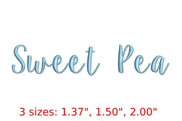 Sweet Pea Embroidery Font Zurück in der Schule Stickereidesign Von Digitizingwithlove