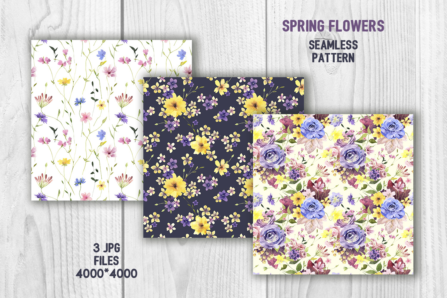 Watercolor Wild Flowers Seamless Pattern Graphic by asya-sh · Creative ...