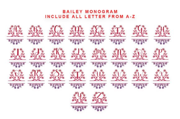 Bailey Monogram Font - Preview 3