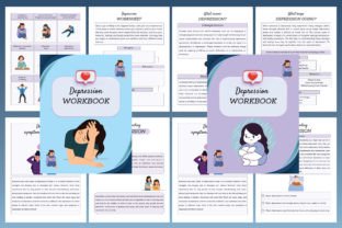 Depression Workbook Canva Template Graphic by KDPSQUAD · Creative Fabrica