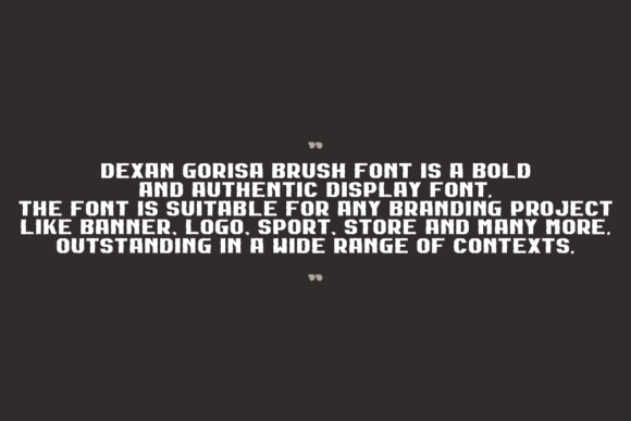 Dexan Gorisa Brush Font - Preview 6