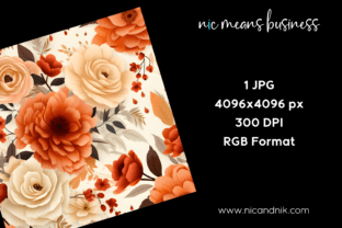 Fall Floral Seamless Pattern Graphic by Nic Means Business · Creative ...