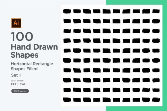 Horizontal Rectangle Shape Filled 100_1