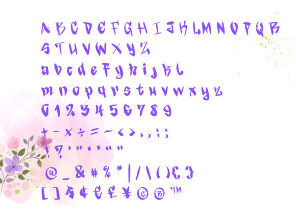 Jada Font font preview - 1
