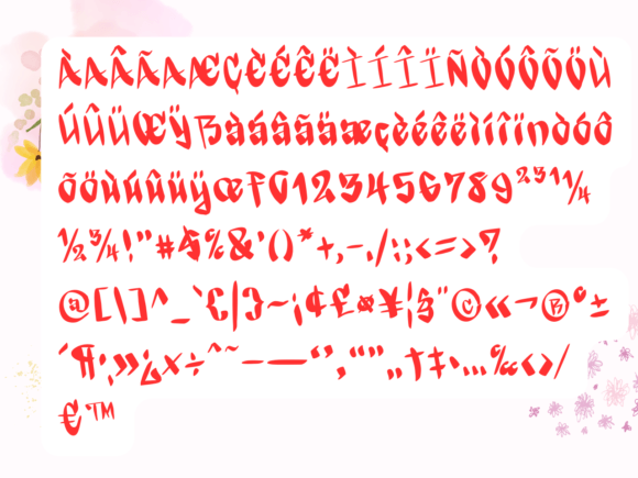 Jada Font font preview - 4