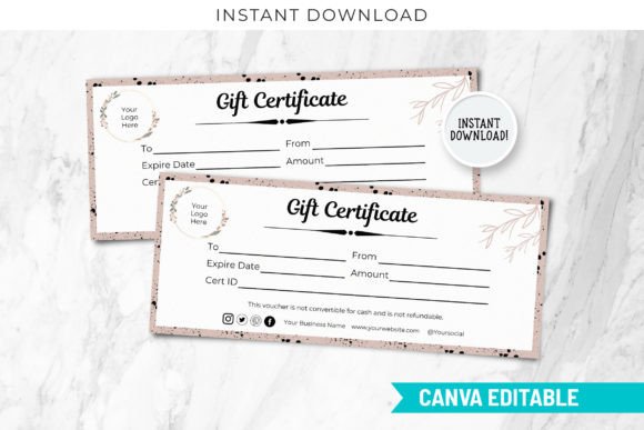 Leopard Gift Certificate Template